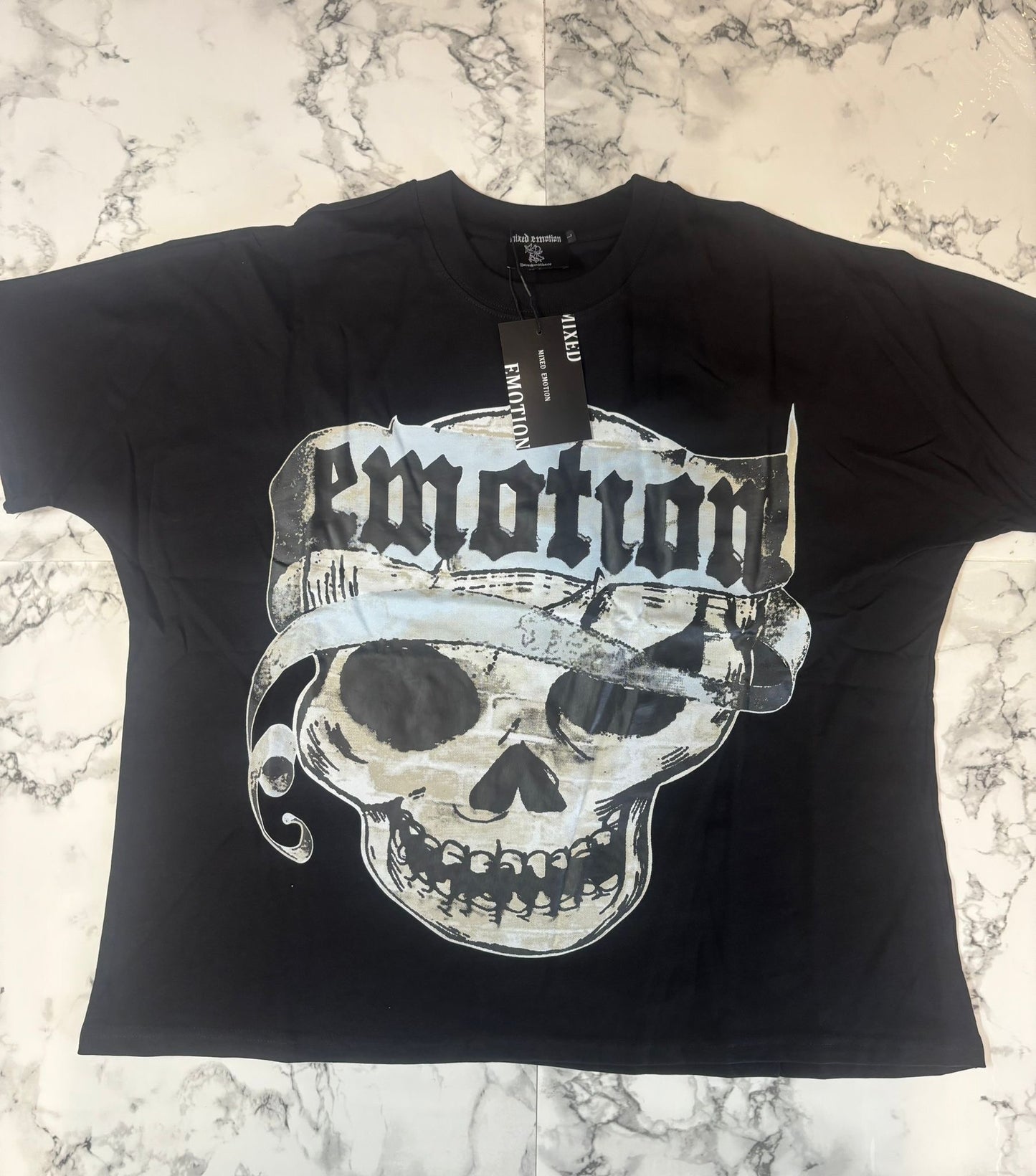 Mixed Emotion Skull Crop Tee