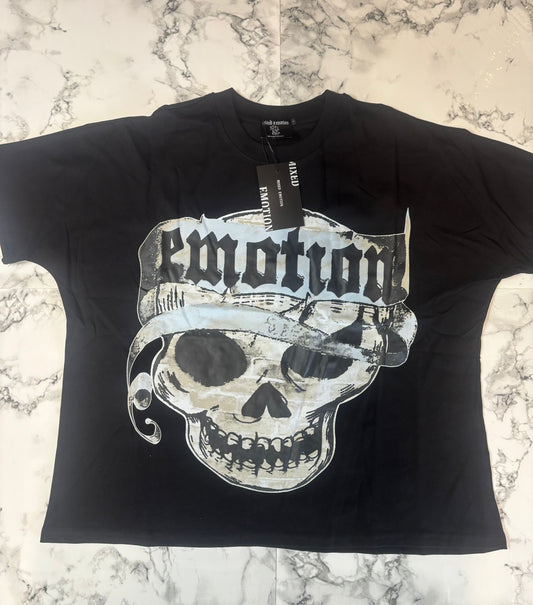 Mixed Emotion Skull Crop Tee